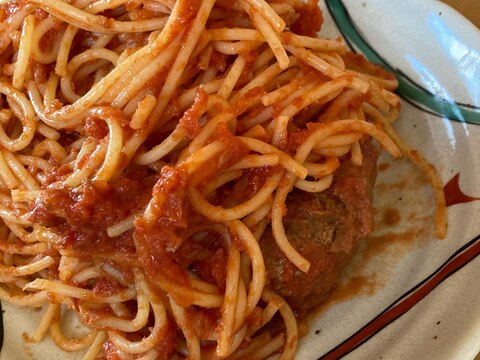 濃厚イタリアンハンバーグソースのスパゲッティ